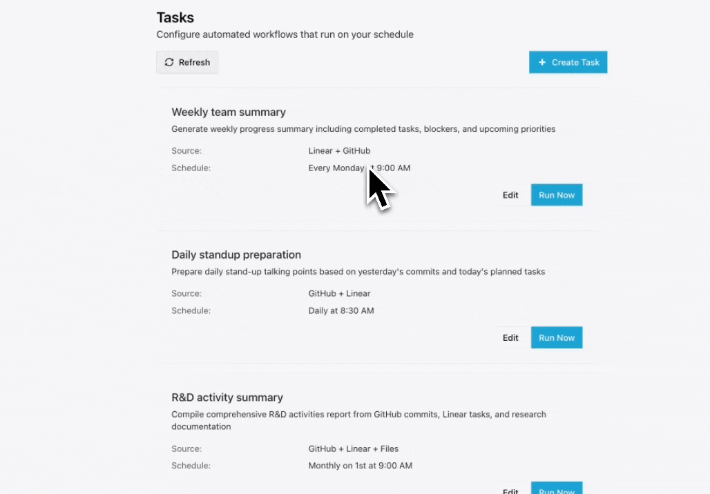 Use task templates demonstration